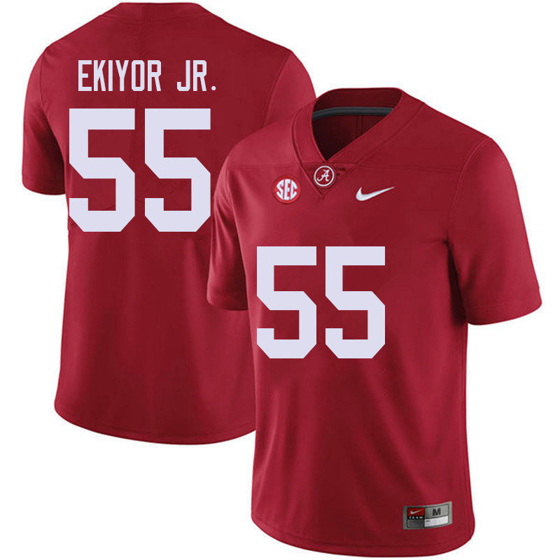 Alabama Crimson Tide Men's Emil Ekiyor Jr. #55 Red NCAA Nike Authentic Stitched 2018 College Football Jersey WO16K62XN
